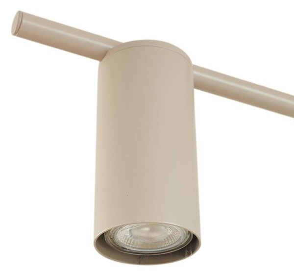 Lindby mennyezeti lámpa Marilou, bézs, 4 lámpás, Ø 70 cm, dimmelhető, Krém / borostyánsárga, Nappali / Étkező, fém, Modern