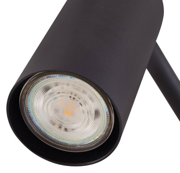 Lindby mennyezeti lámpa Marilou, homokfekete, 4 lámpás, Ø 70cm, dimmelhető, Fekete, Nappali / Étkező, fém, Modern