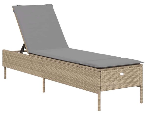 VidaXL Polyrattan Napozóágy (2 db) - Bézs