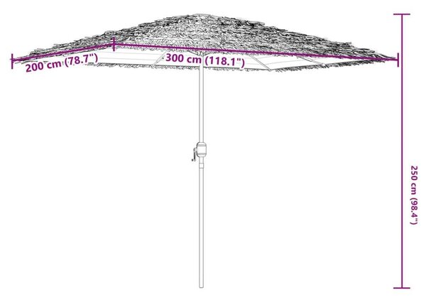 VidaXL Kék Kerti Napernyő - 300x200 cm
