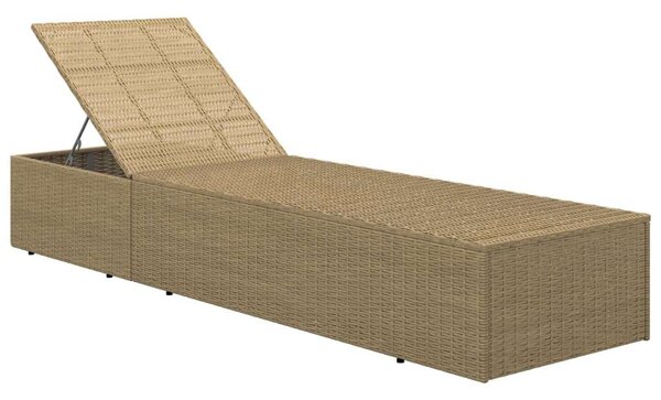 VidaXL Napozóágy - Polyrattan - 198cm