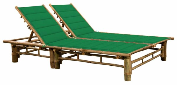VidaXL Bambusz Napozóágy - 2 személyes - 200x130cm