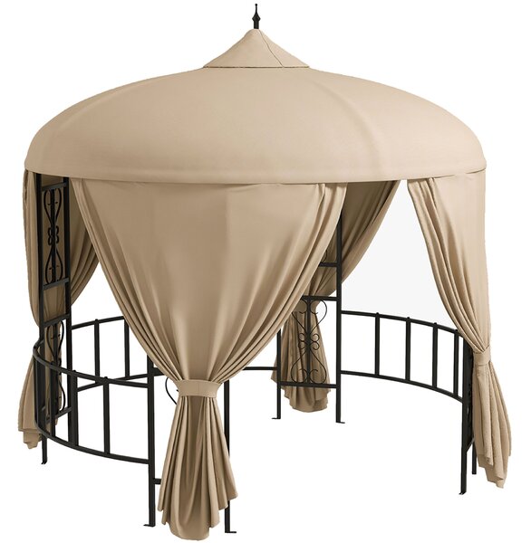 Outsunny kerek kerti pavilon, Gazebo Elegant, 3 m