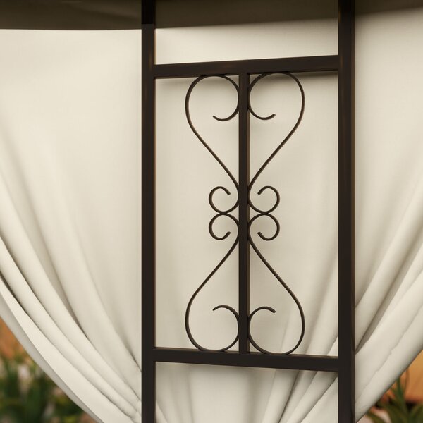 Outsunny kerek kerti pavilon, Gazebo Elegant, 3 m