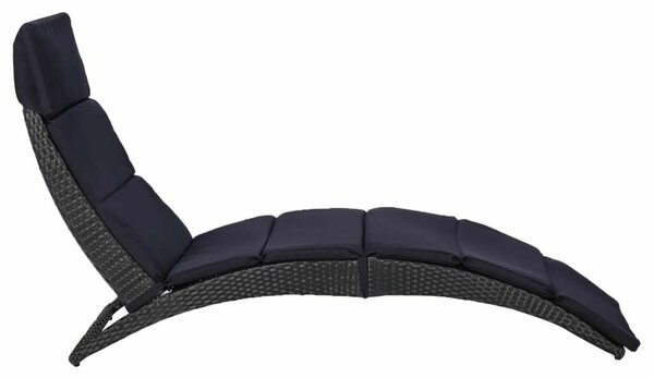 VidaXL Polyrattan Napozóágy - 162cm