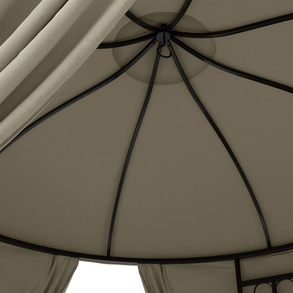 Outsunny kerek kerti pavilon, Gazebo Elegant, 3 m