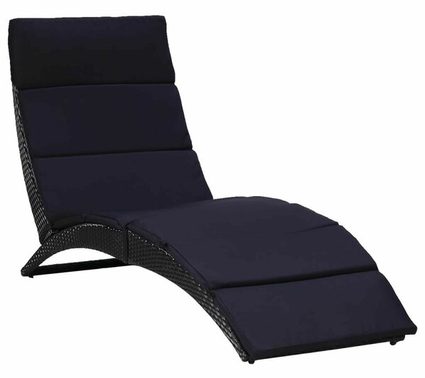 VidaXL Polyrattan Napozóágy - 162cm
