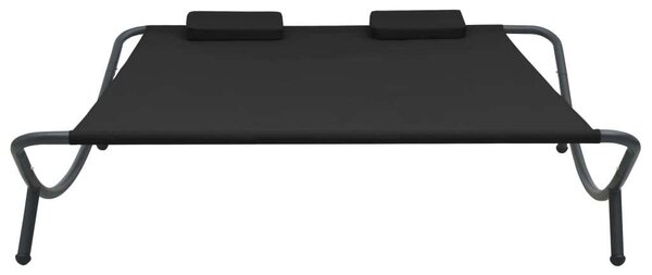 VidaXL Napozóágy - Fekete - 200x173 cm