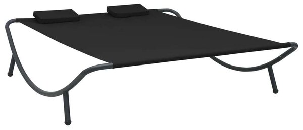 VidaXL Napozóágy - Fekete - 200x173 cm