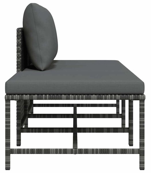 VidaXL Polyrattan Kerti Ülőgarnitúra - 3 részes - Szürke