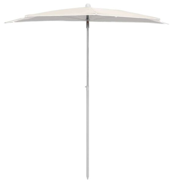 VidaXL homokszínű félköríves napernyő rúddal 180 x 90 cm