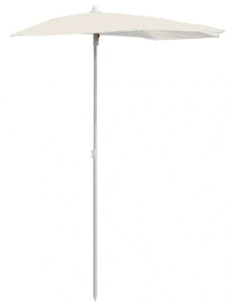 VidaXL homokszínű félköríves napernyő rúddal 180 x 90 cm