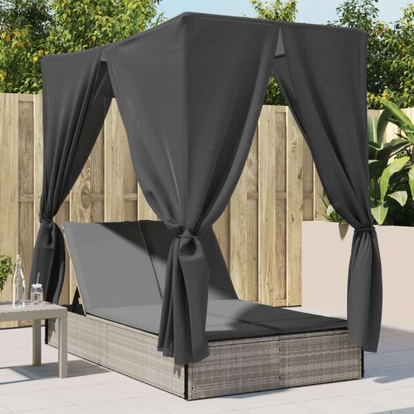 VidaXL Dupla Napozóágy - Polyrattan - 200x114 cm