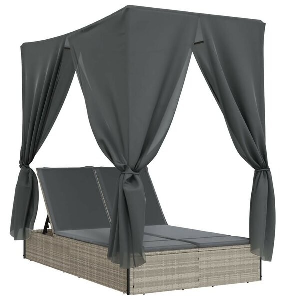 VidaXL Dupla Napozóágy - Polyrattan - 200x114 cm