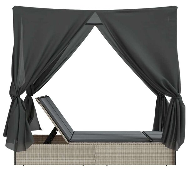 VidaXL Dupla Napozóágy - Polyrattan - 200x114 cm