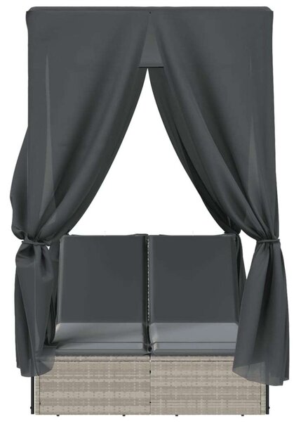 VidaXL Dupla Napozóágy - Polyrattan - 200x114 cm
