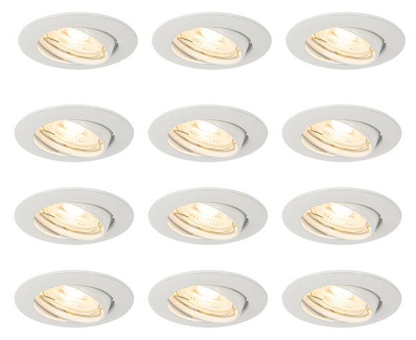 12 db-os beépíthető spotlámpa szett fehér GU10 35 mm - Edu