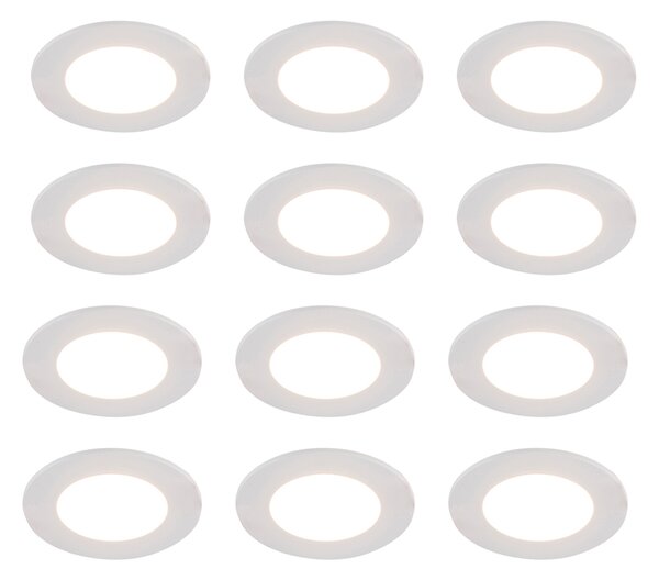 12 db-os beépíthető spotlámpa szett fehér, Dim-to-Warm LED-del 7W IP65 - Blanca