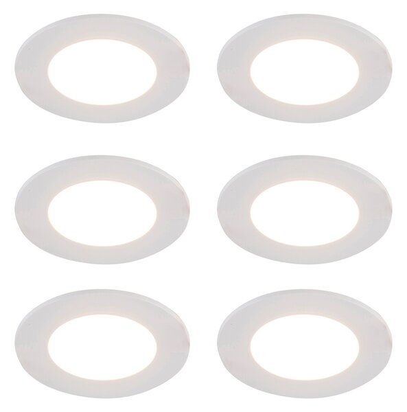 6 db fehér beépíthető spotlámpa szett Dim to Warm LED-del 7W IP65 - Blanca