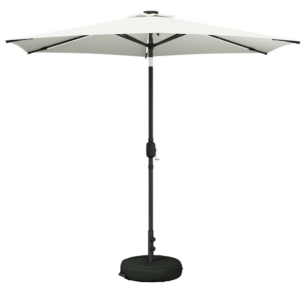 VidaXL Kerti napernyő LED világítással és talppal 270 x 270 cm