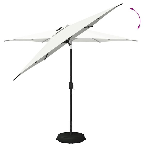 VidaXL Kerti napernyő LED világítással és talppal 270 x 270 cm