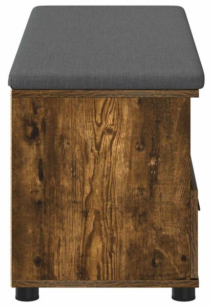 Előtér pad Füstölt Tölgy 100 x 38 x 46 cm Műanyag Fa és Szövet