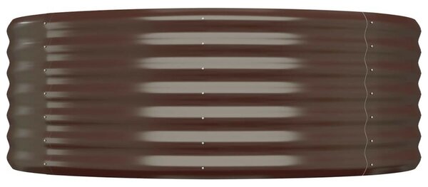 Barna horganyzott acél kerti magaságyás 396x100x36 cm