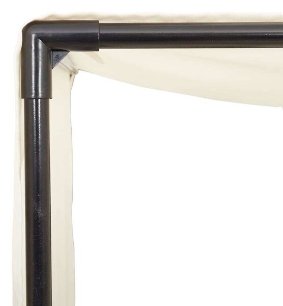 VidaXL Dupla Napozóágy - Polyrattan - Bézs - 118x110x187cm
