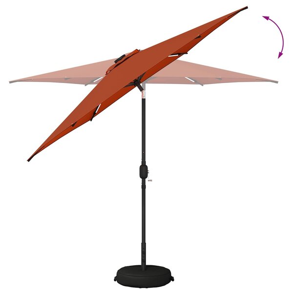 VidaXL Kerti napernyő LED világítással és talppal 270 x 270 cm