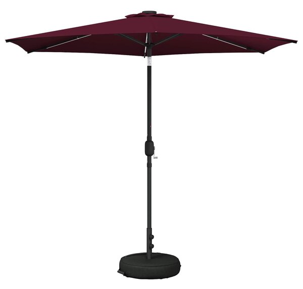 VidaXL Kerti napernyő LED világítással és talppal 270 x 270 cm