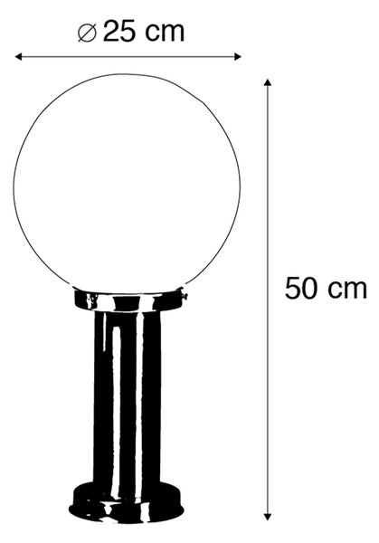 Okos kültéri lámpaoszlop acél rozsdamentes acél 50 cm wifivel A60 - Sfera