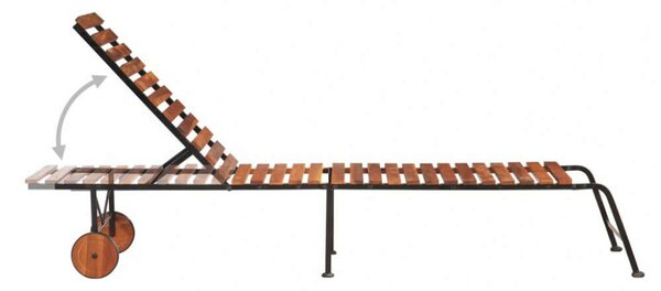 VidaXL Akácfa Napozóágy - 215cm