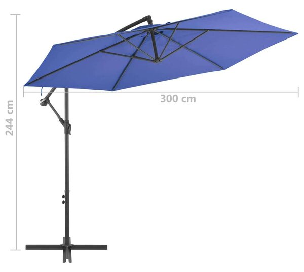 VidaXL Konzolos Napernyő - Kék - 300 cm