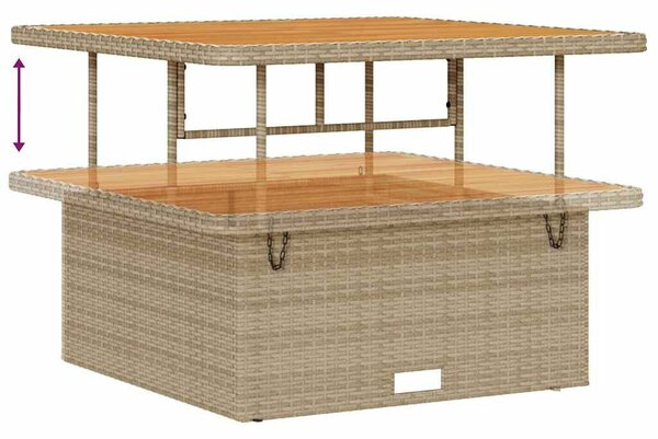 VidaXL Kerti Kanapé Szett párnával tárolóval 9 pcs Beige és krém