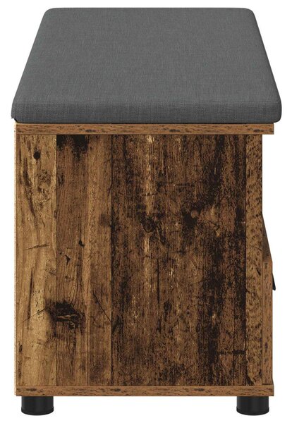 Előtér pad Öreg fa 100 x 38 x 46 cm Műanyag Fa és Szövet