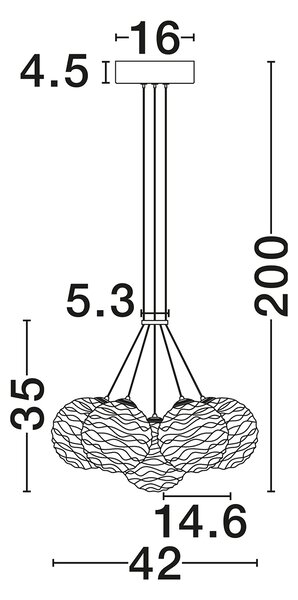 Blazik LED egyágú függesztett lámpa
