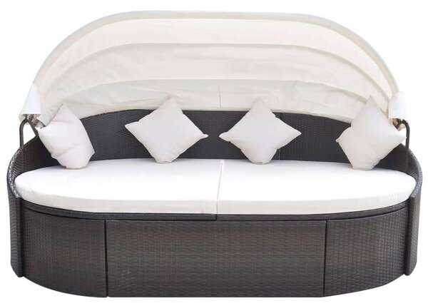 VidaXL Napozóágy - Kültéri - Barna - 230x145cm