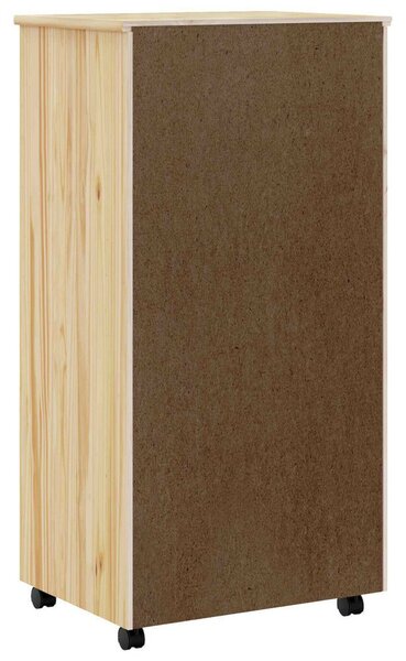 Görgős szekrény fiókokkal MOSS 53 x 39 x 103 cm Tömör fenyőfa