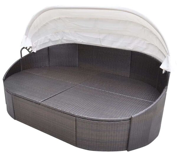 VidaXL Napozóágy - Kültéri - Barna - 230x145cm