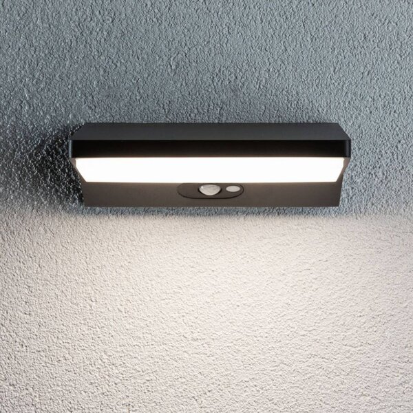 Paulmann House LED fali lámpa érzékelő 15 cm, Fekete, Alumínium, Modern