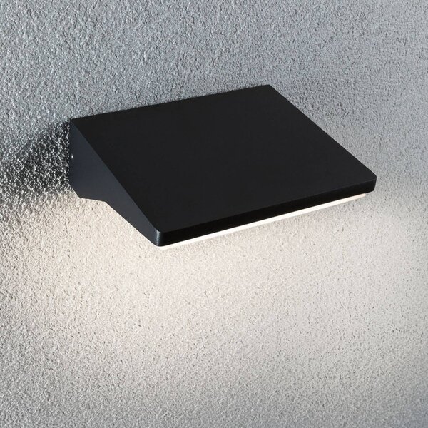 Paulmann House LED fali lámpa érzékelő 15 cm, Fekete, Alumínium, Modern