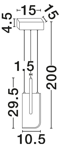 Totem LED egyágú függesztett lámpa