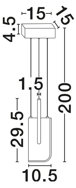 Totem LED egyágú függesztett lámpa