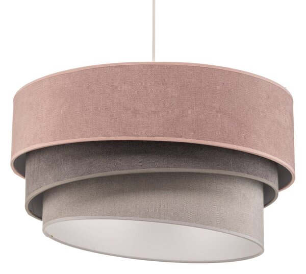 Duolla Lógó világítás Pastell Trio rózsaszín/szürke/világosszürke, dimmelhető, Lila / pink / rózsaszín, Nappali / Étkező, Textil / szövet / selyem, Modern