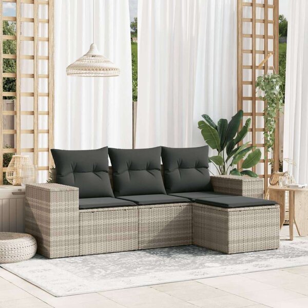 VidaXL Polyrattan Kerti Ülőgarnitúra - 4 részes