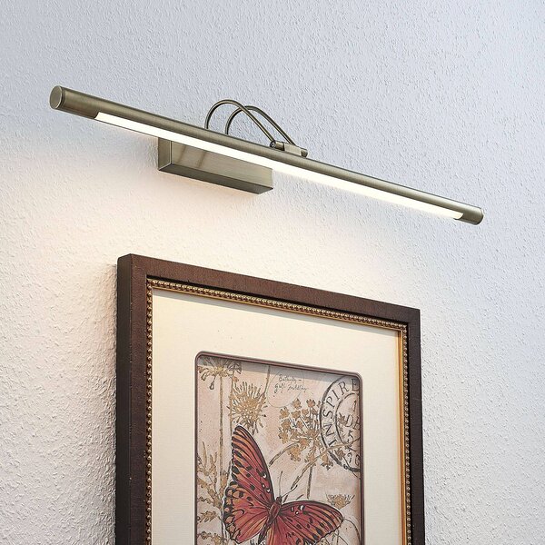 Lindby Mailine LED képlámpa kapcsolóval, régi sárgaréz, Bronz / antik sárgaréz, Nappali / Étkező, fém, Modern