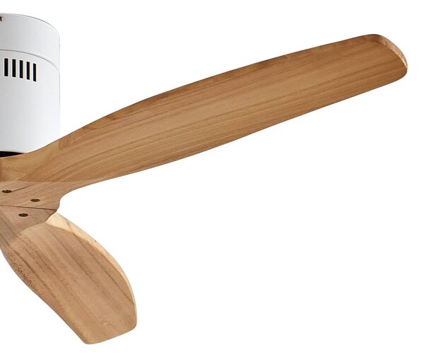 Lucande Vindur mennyezeti ventilátor, fehér, fa, DC, csendes, Fehér / opál, Nappali / Étkező, fém, Modern