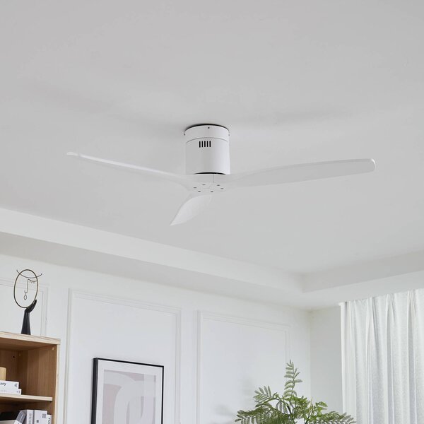Lucande Vindur mennyezeti ventilátor, fehér, DC, csendes, Fehér / opál, Nappali / Étkező, fém, Modern