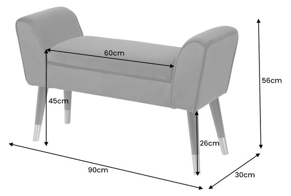 Design ülőpad Dafina 90 cm bézs bársony