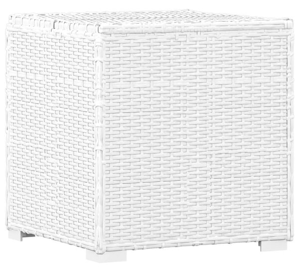 VidaXL Napozóágy Szett - Fehér Polyrattan - 195cm